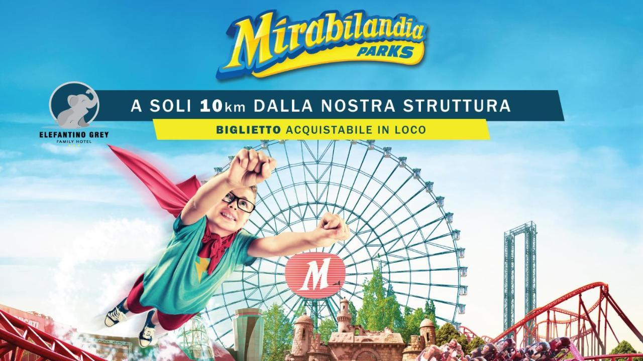 Hotel Elefantino Grey - Free Breakfast & Brunch Until 13-00 - Vicinissimi A Mirabilandia ミラノ・マリッティマ エクステリア 写真